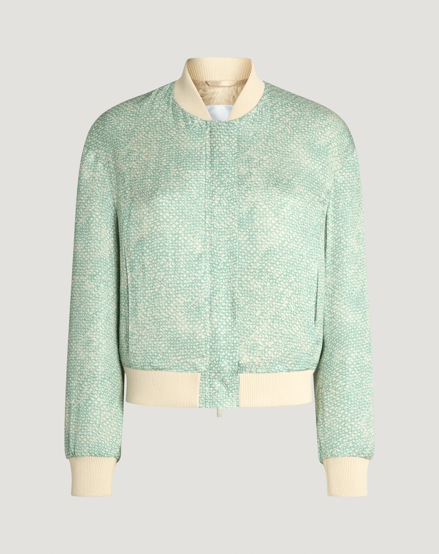 Bomber in satin fluido