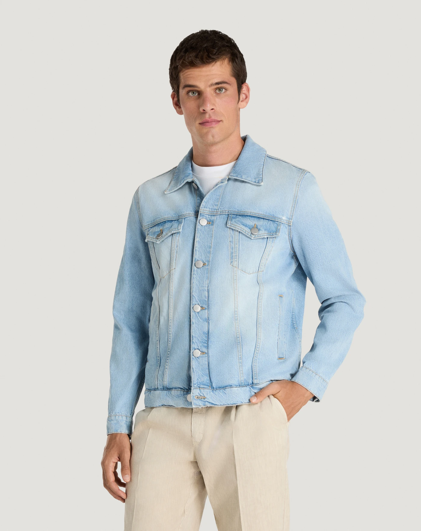 Denim jacket for men, blue | PT Torino