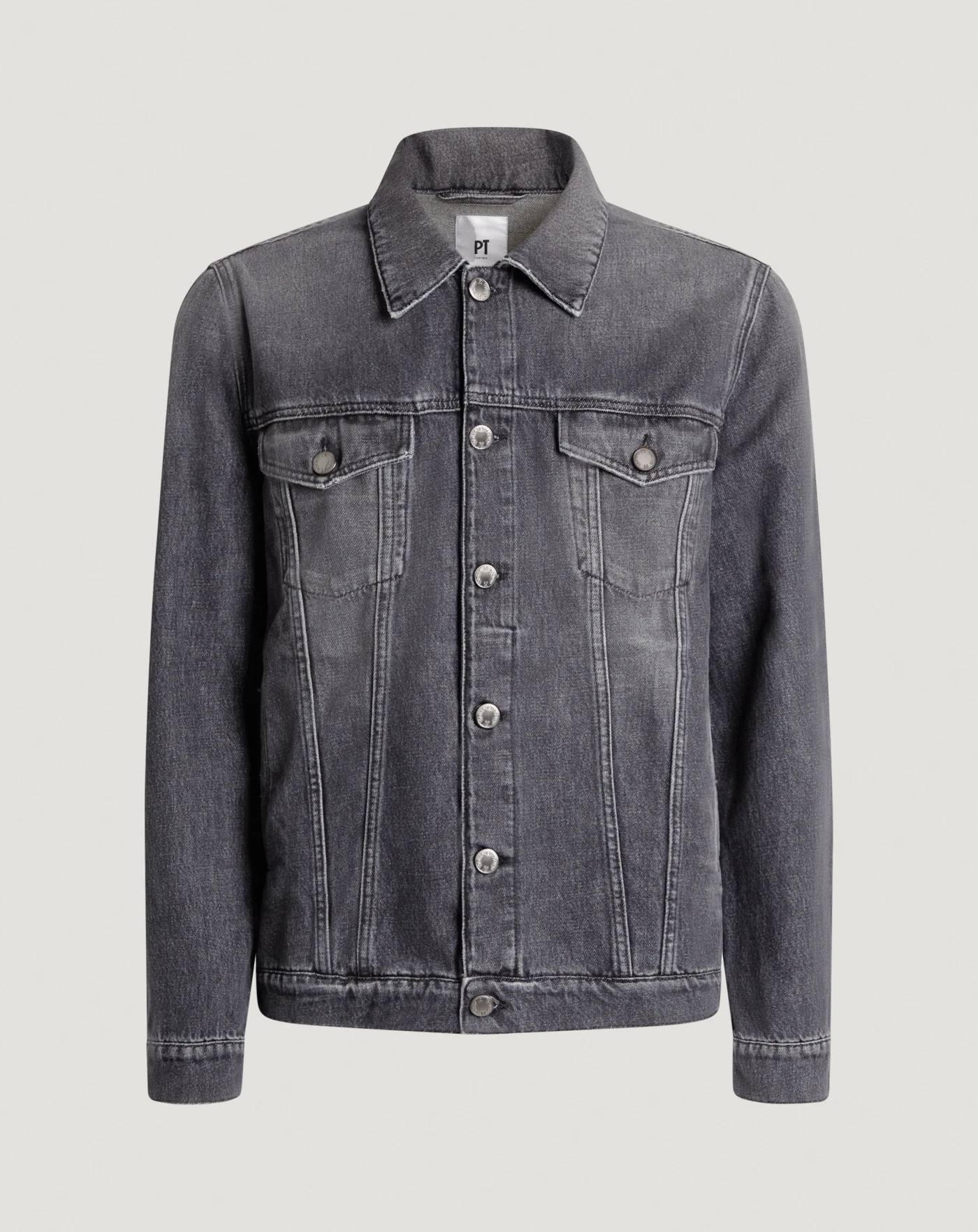 Trucker jacket in black denim