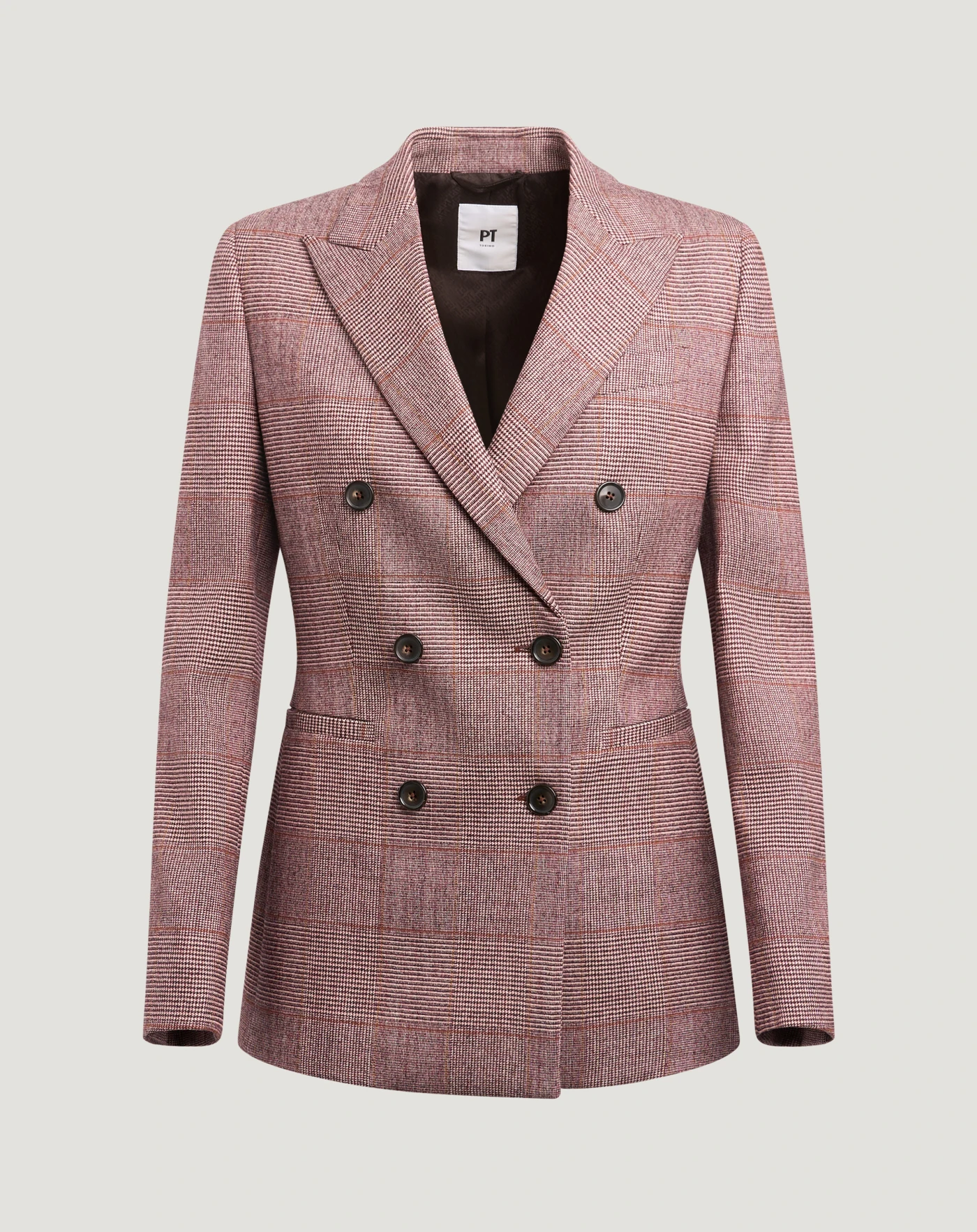 Giacca blazer in lana a fantasia