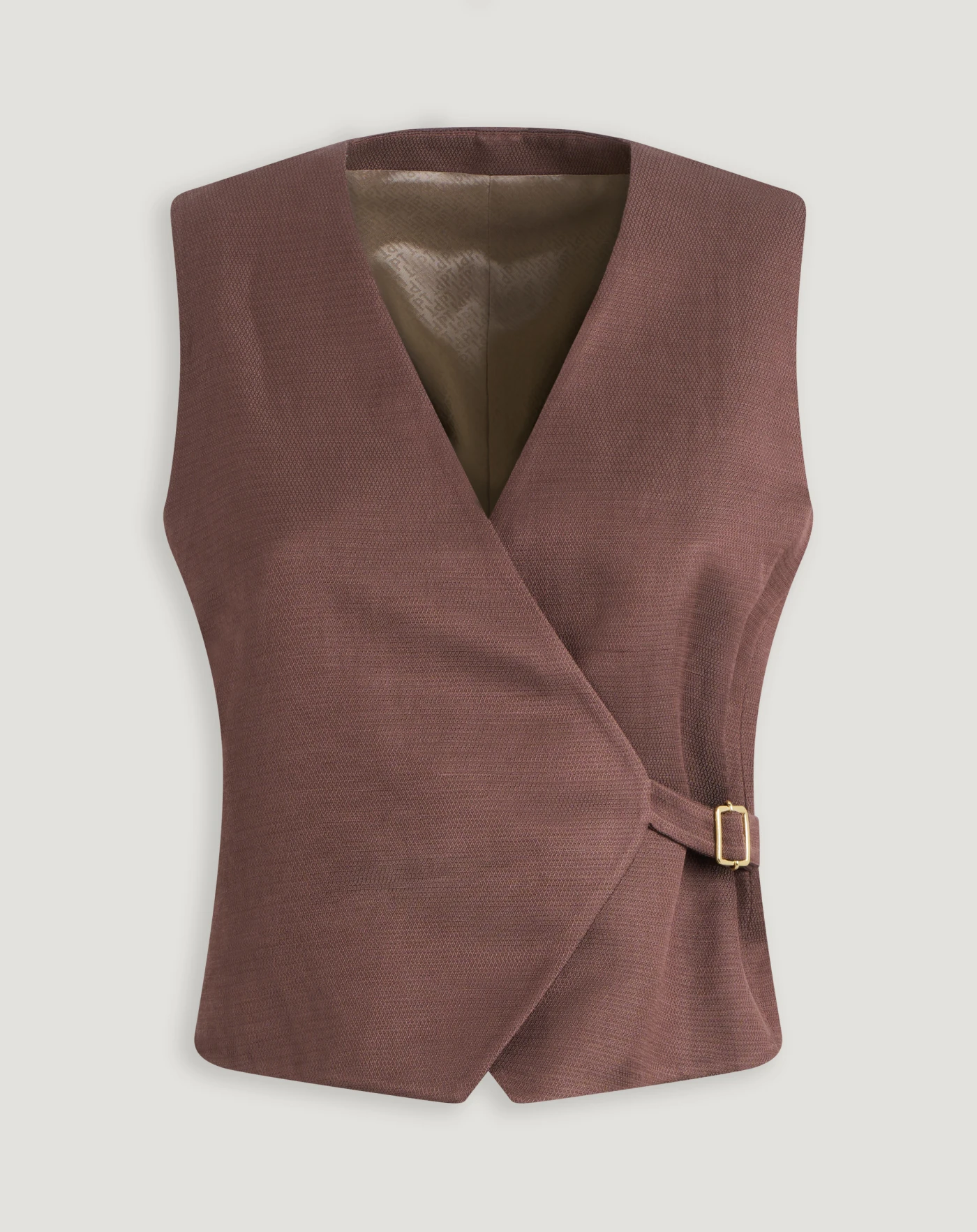 Gilet Isabel in lino fluido jacquard