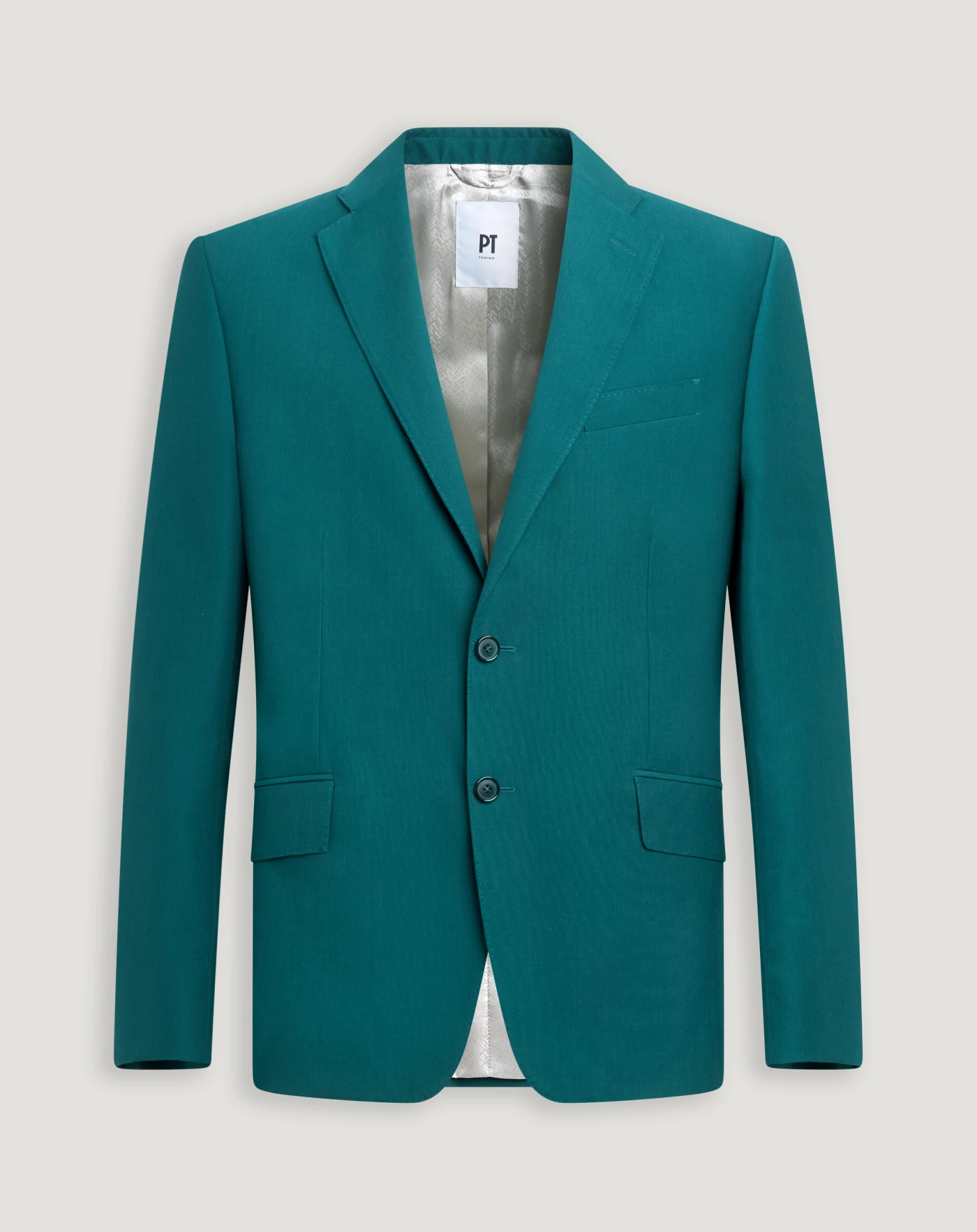 Giacca monopetto in lana e cotone