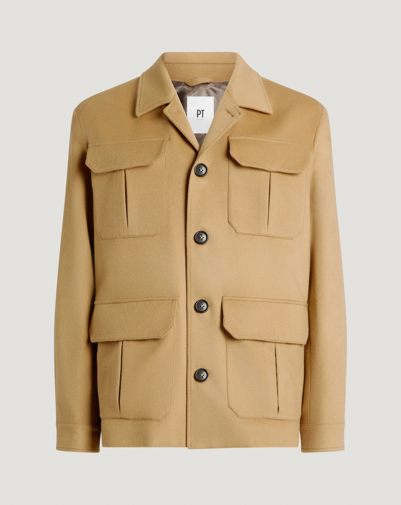 Jacket in wool and cashmere drap
