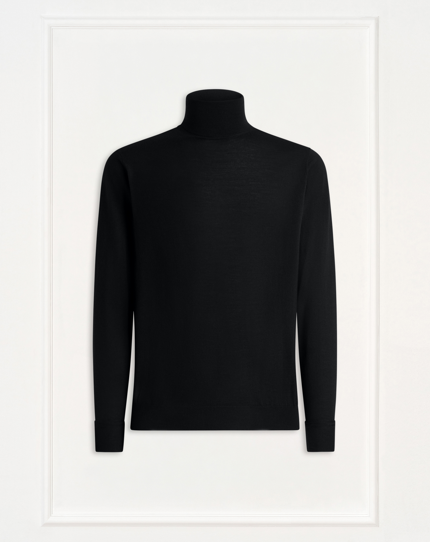 Polo-neck jumper in wool