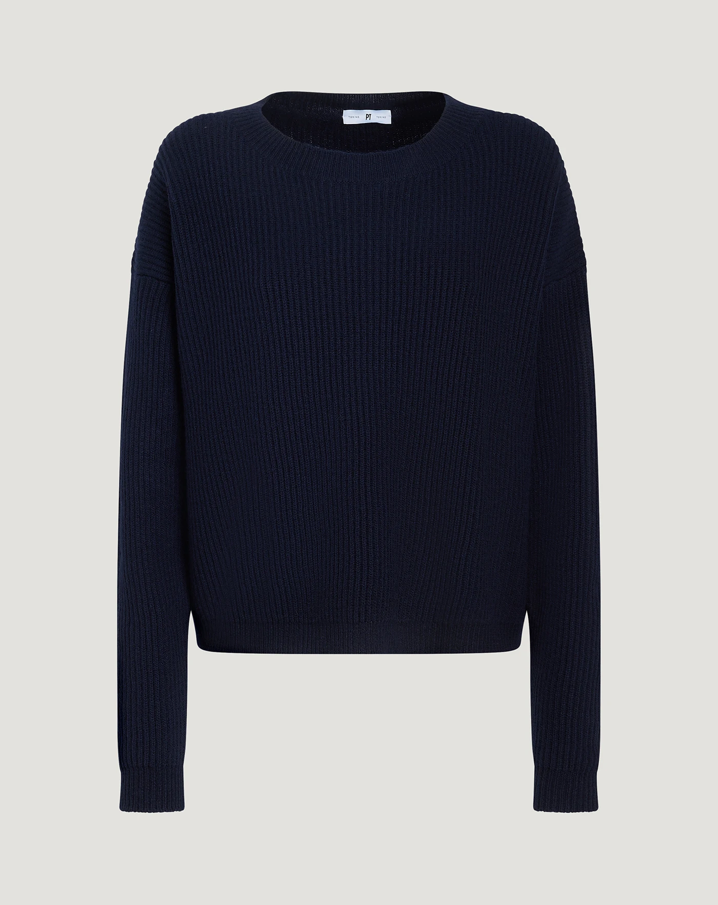 Maglia boxy in lana e cachemire tricot