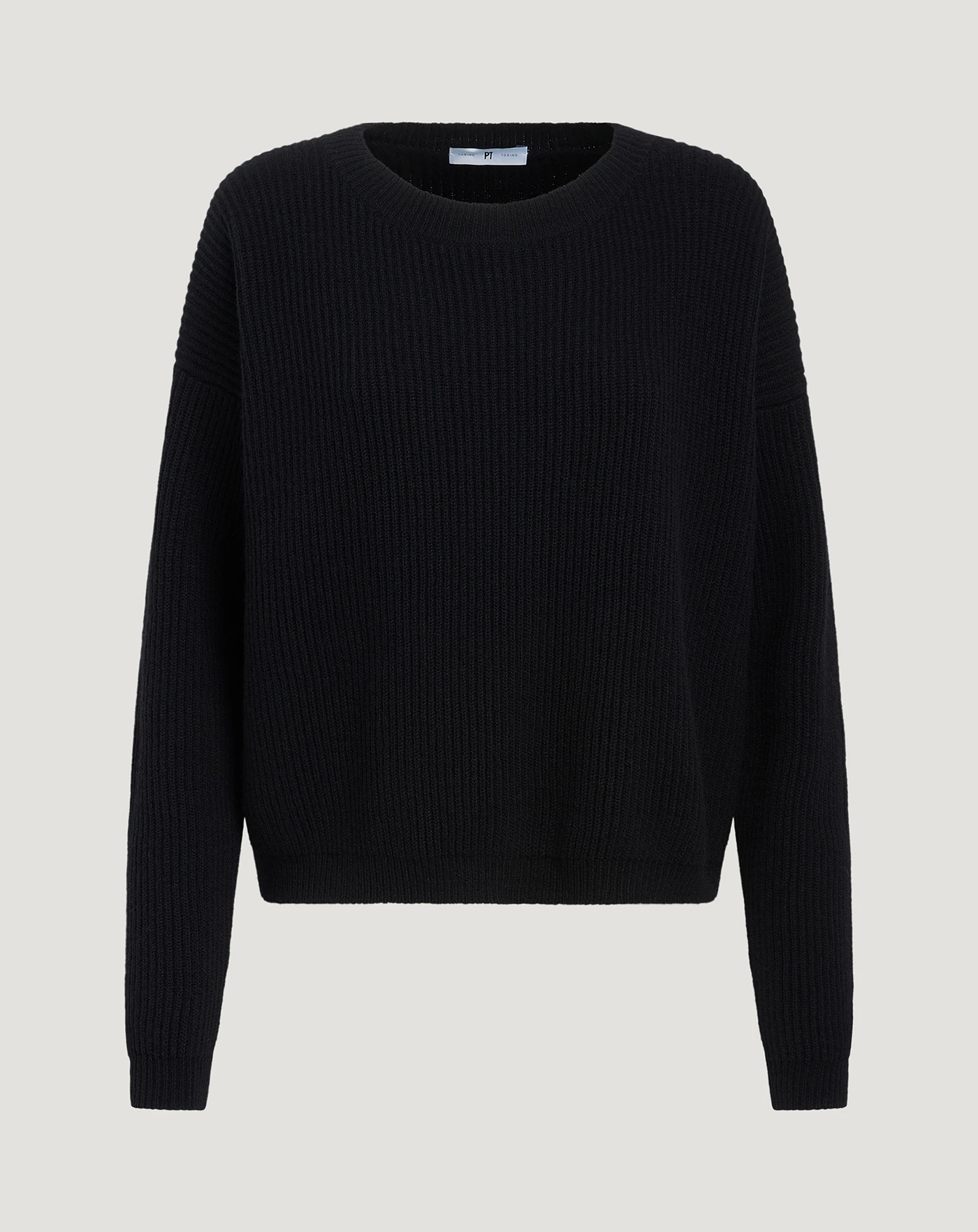 Maglia boxy in lana e cachemire tricot