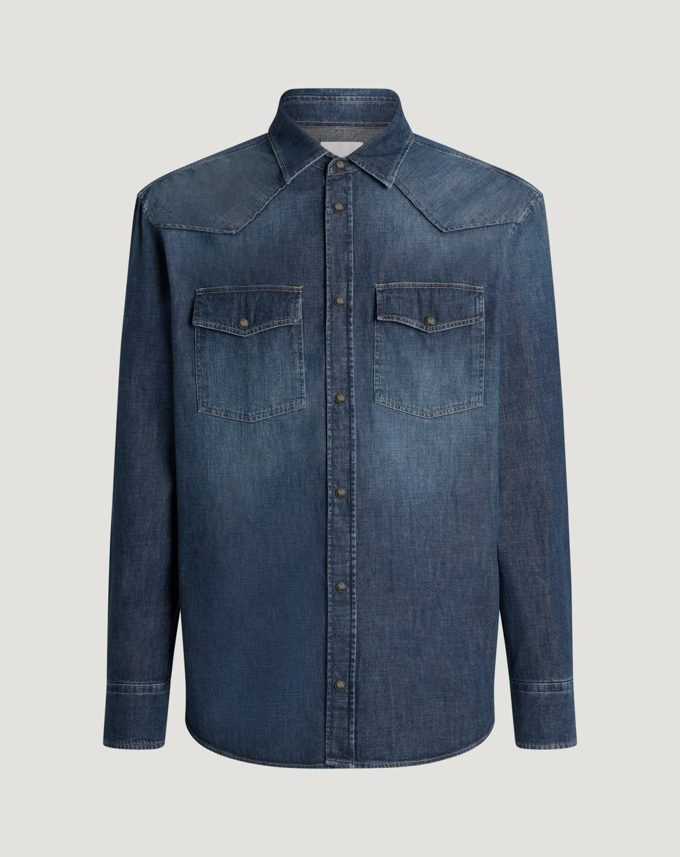 Camicia in denim chambray