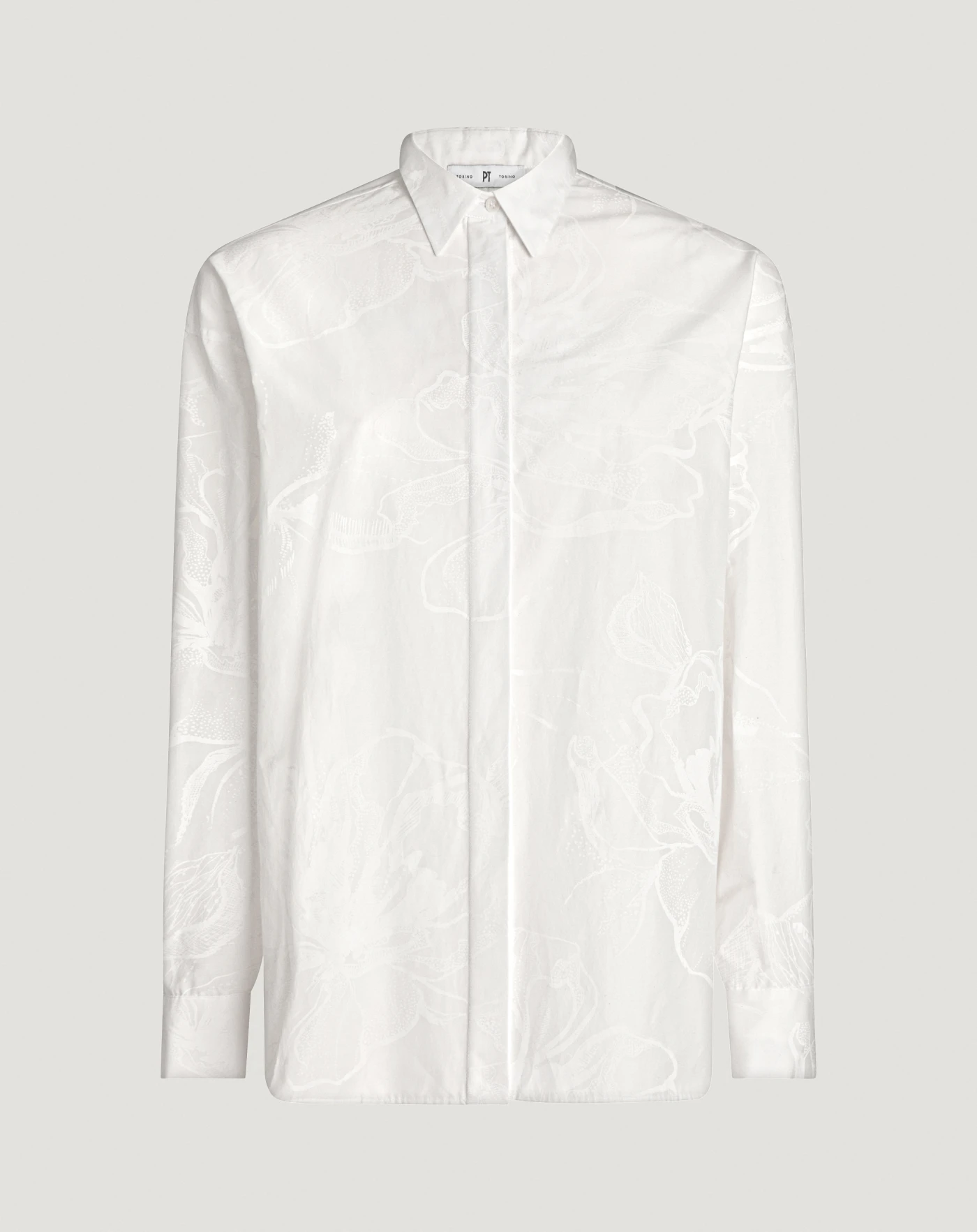 Camicia in popeline con stampa