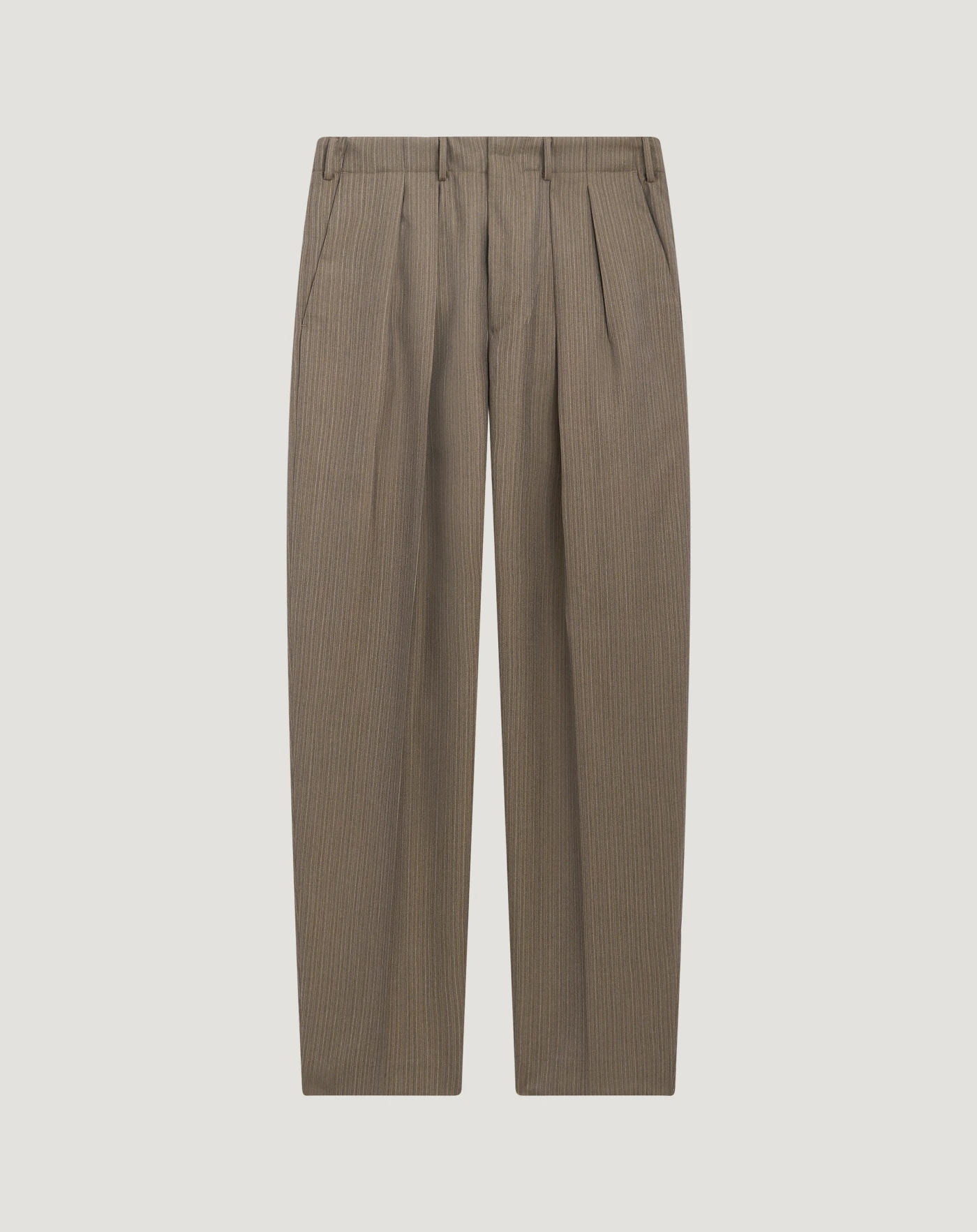 Wide-fit trousers in patterned wool