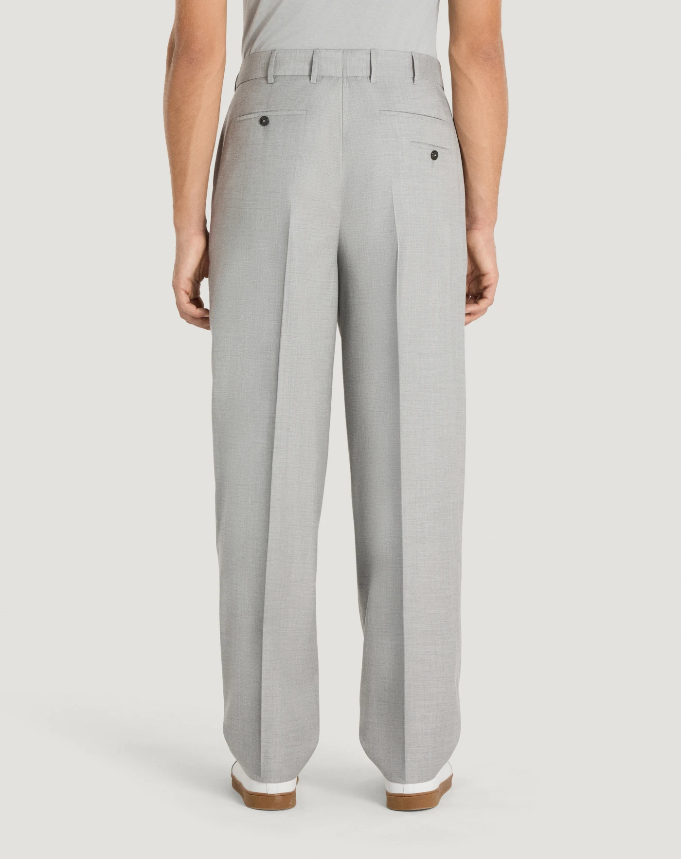 Oxford wool trousers for men, gray | PT Torino