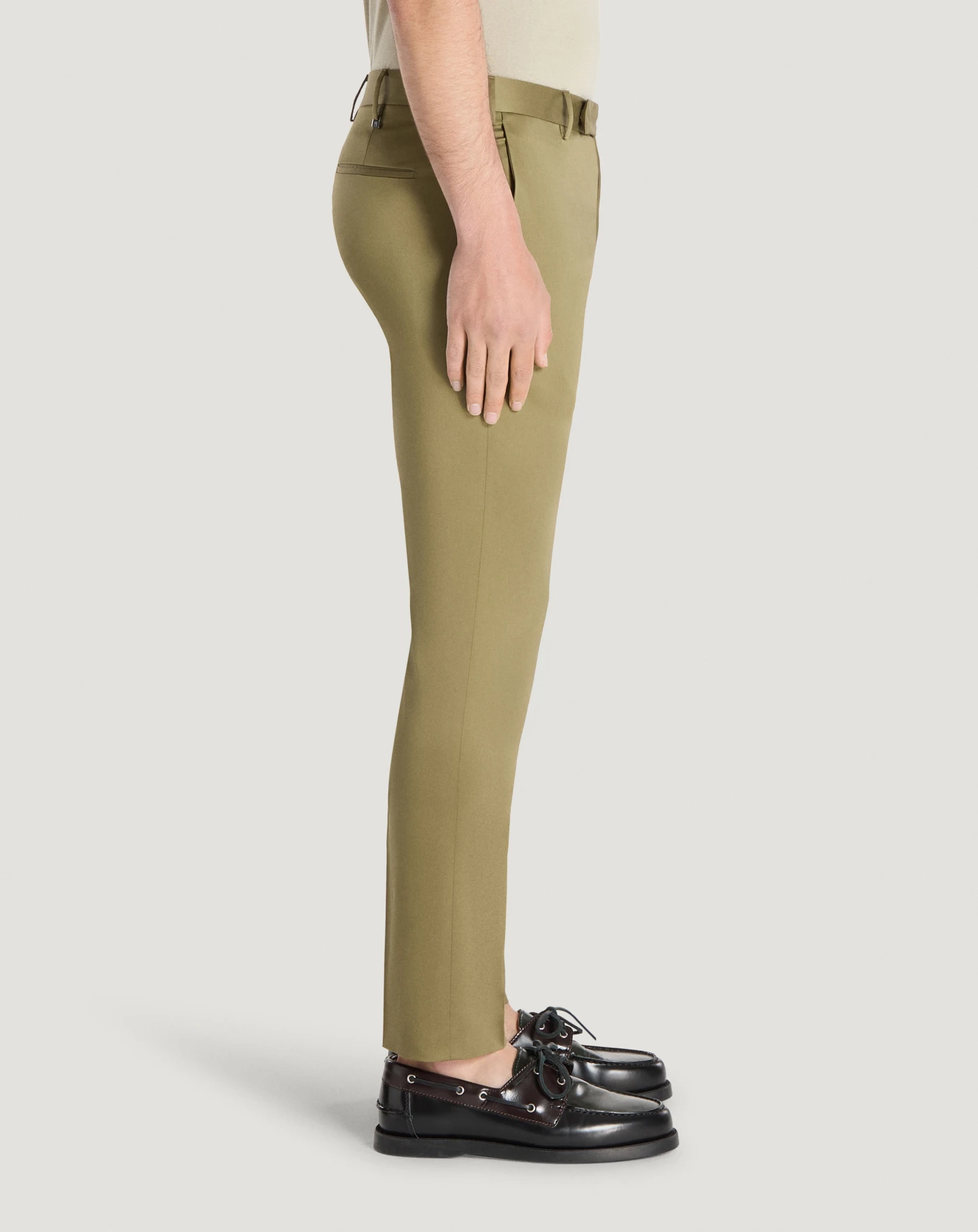 Pantaloni Dieci in satin stretch da uomo, verde | PT Torino