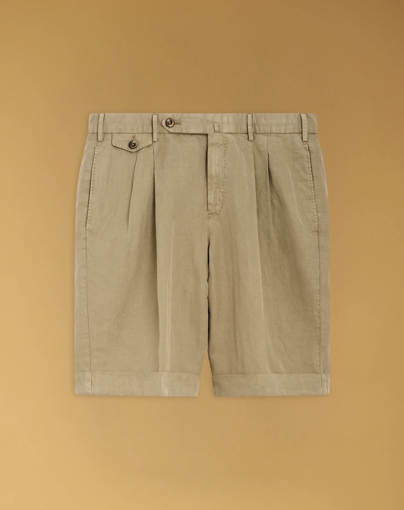 Bermuda in cotone e lino