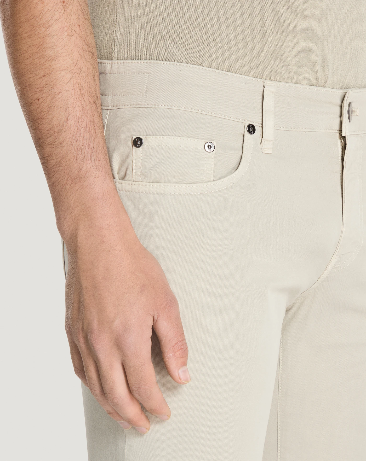 Swing stretch gabardine trousers for men, beige | PT Torino