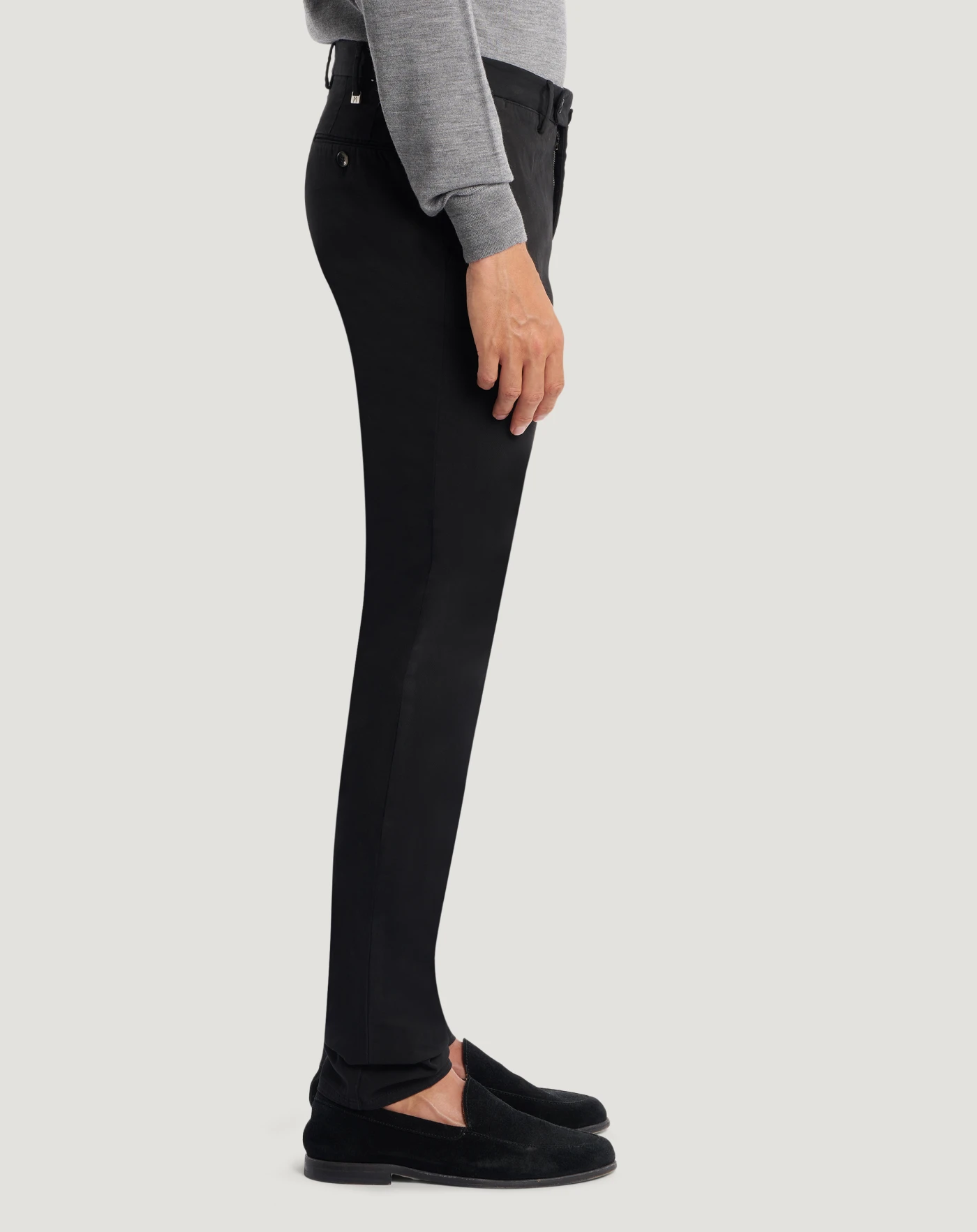メンズコットンバタヴィア Superslimパンツ ブラック | PT Torino