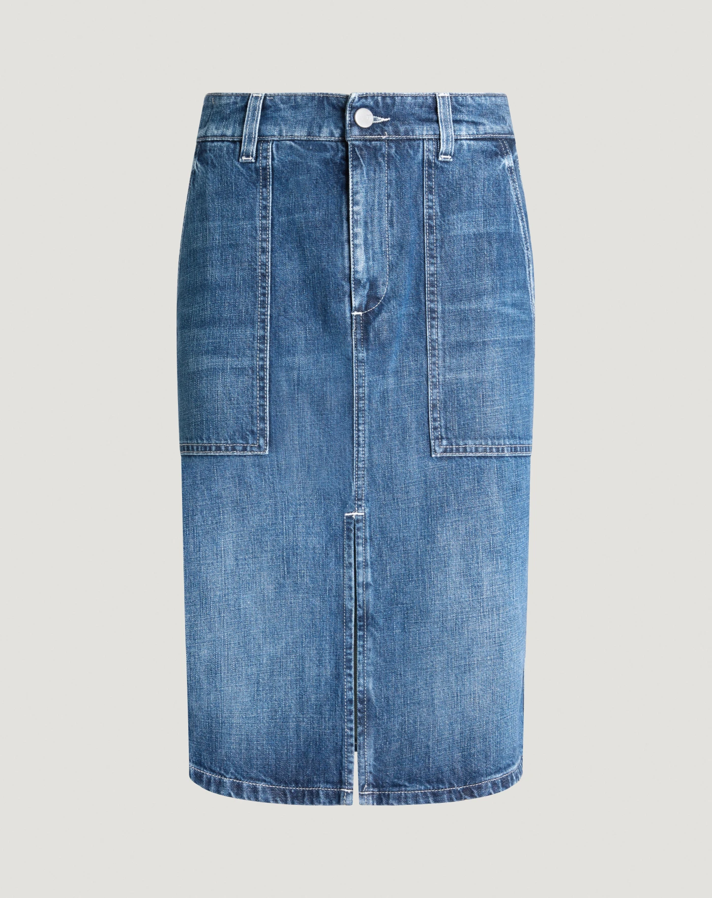 Midirock aus Baumwolldenim