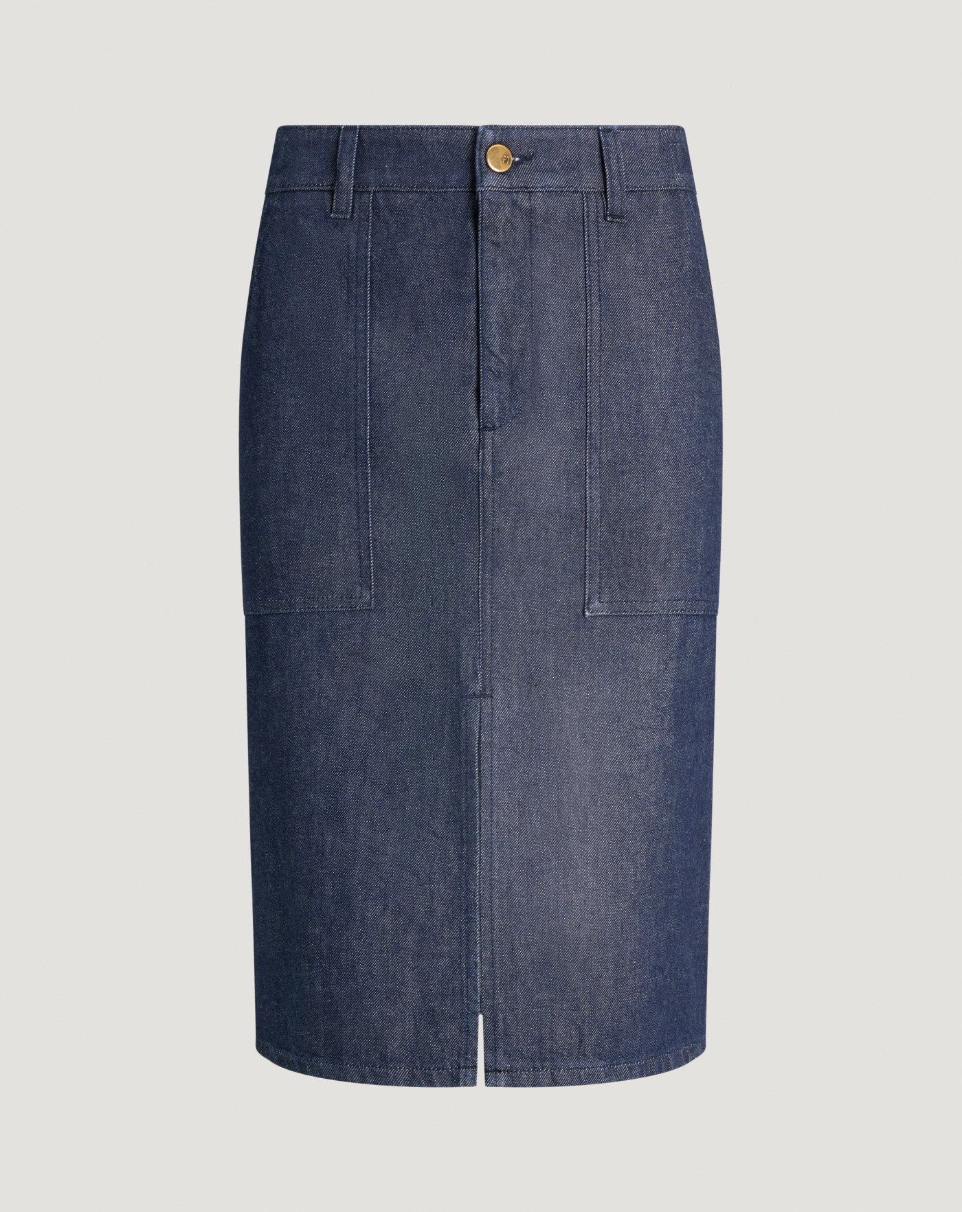 Gonna midi in denim di cotone
