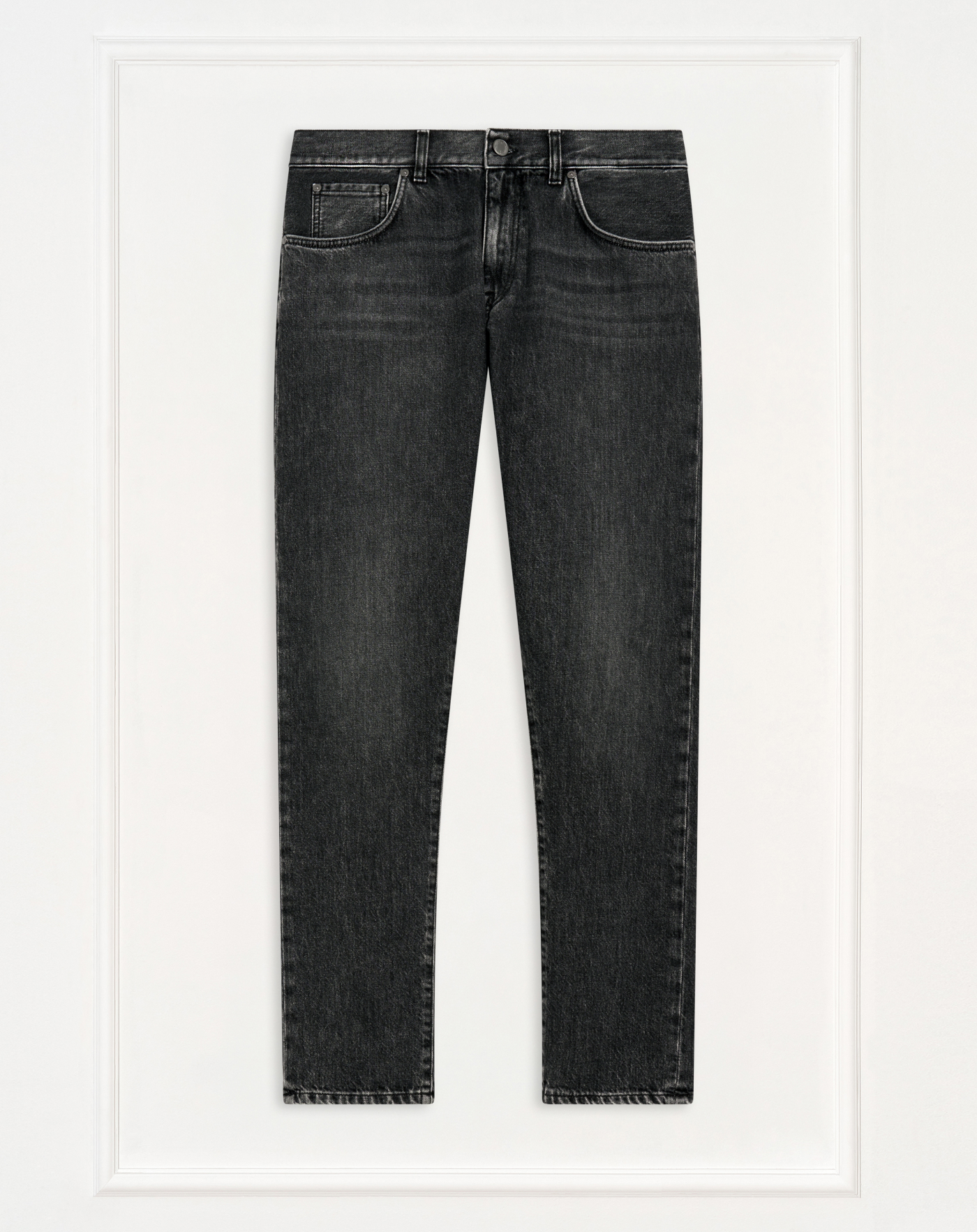 Breakbeat Zip jeans in black rigid denim