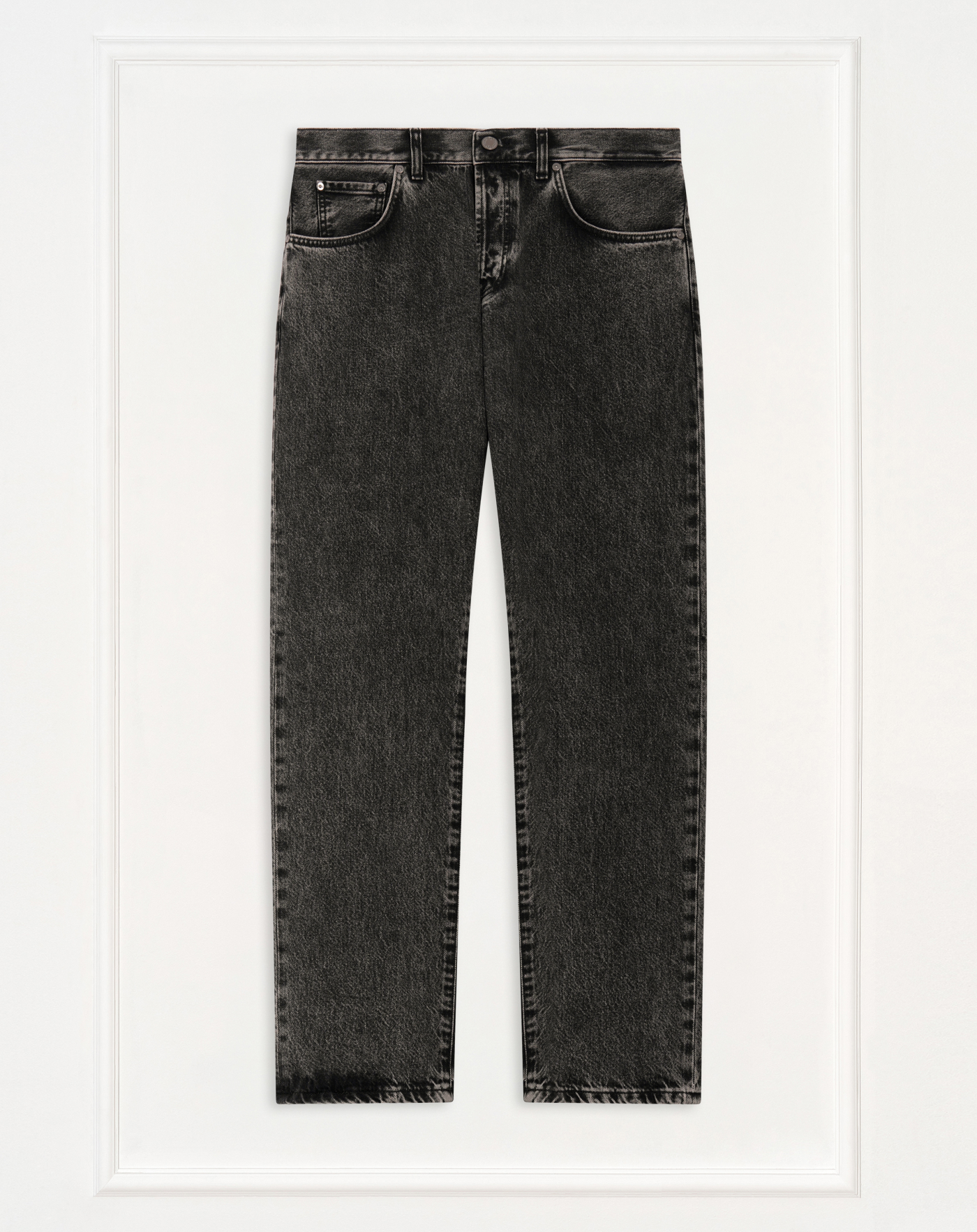 Relax Jeans in black rigid denim