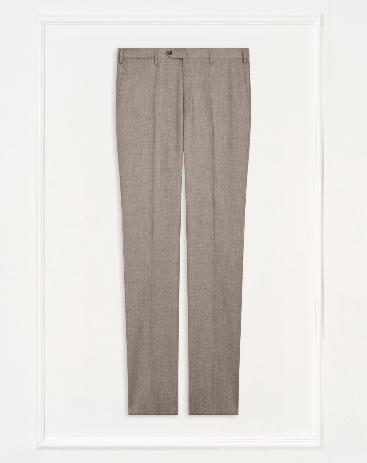 Slim trousers in wool and silk flannel