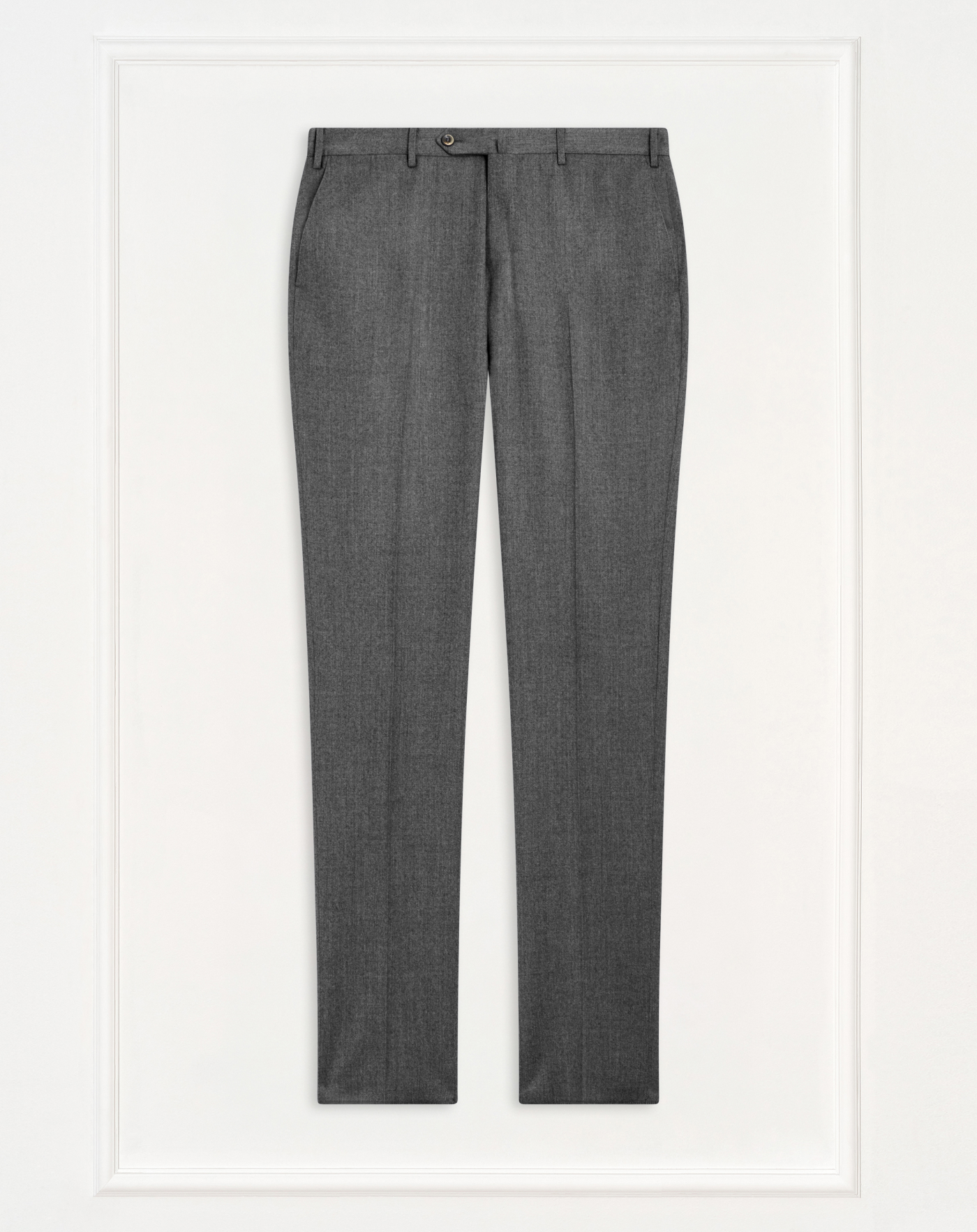 Slim trousers in wool and silk flannel