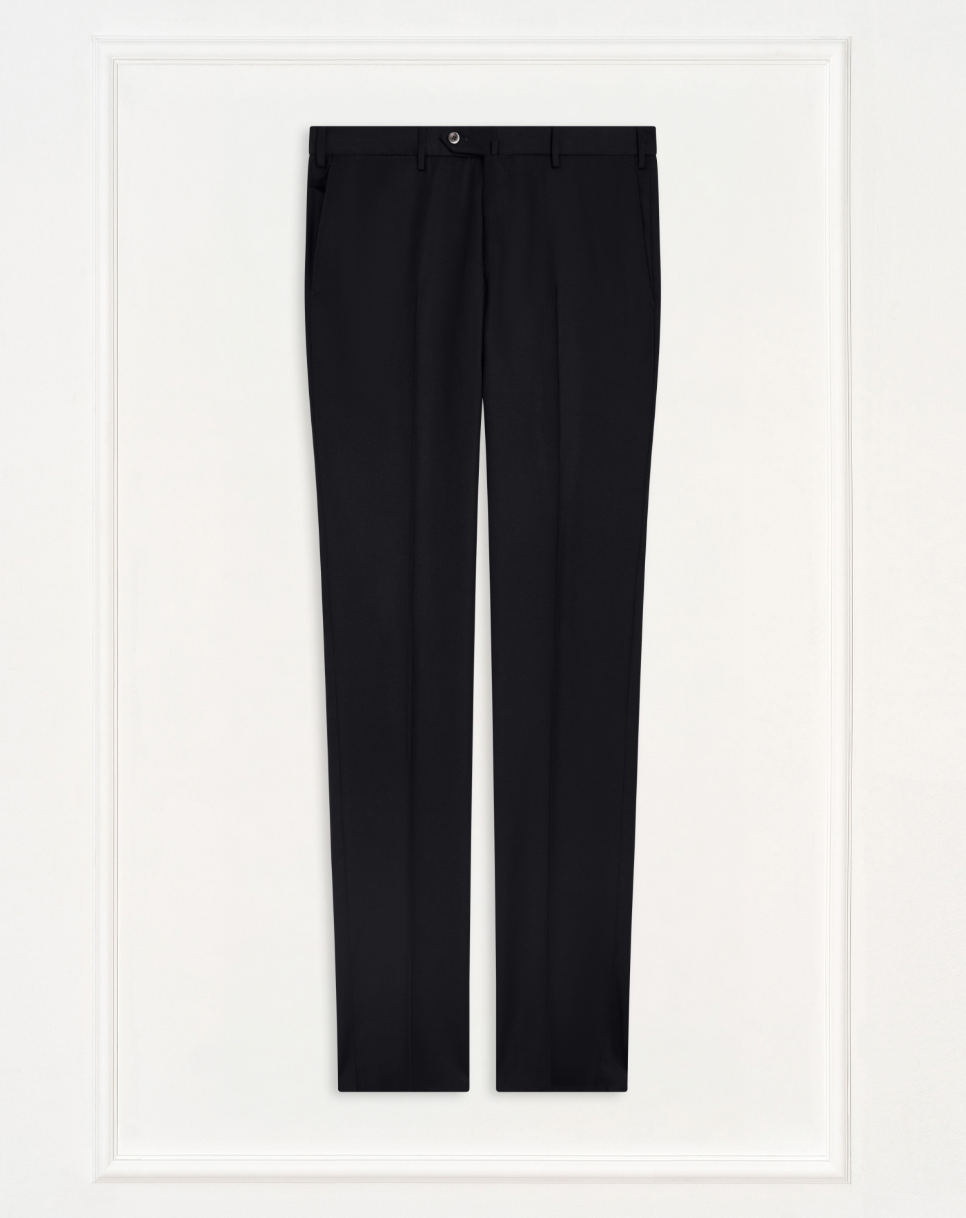 Slim trousers in wool and silk flannel