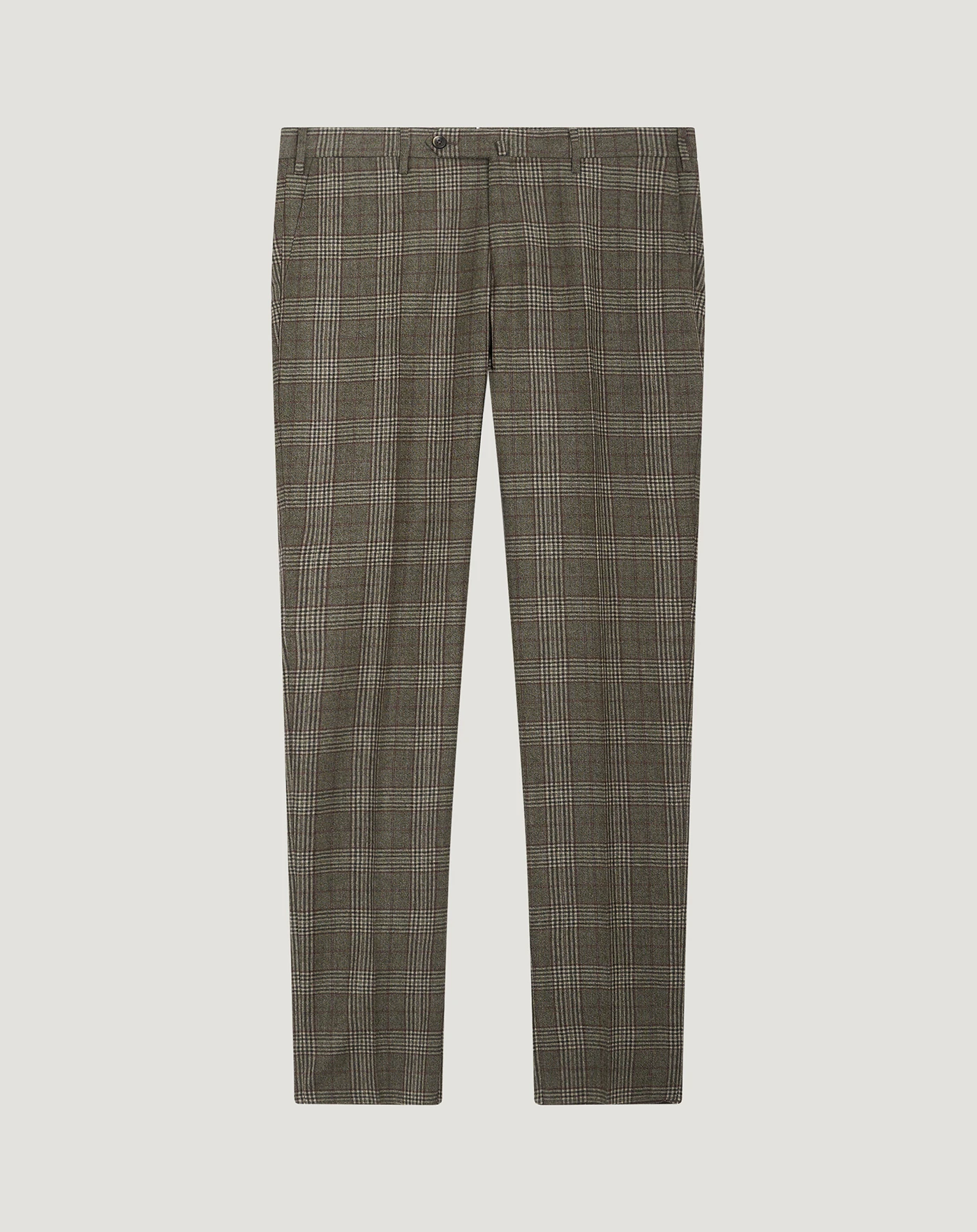 Slim trousers in checked flannel