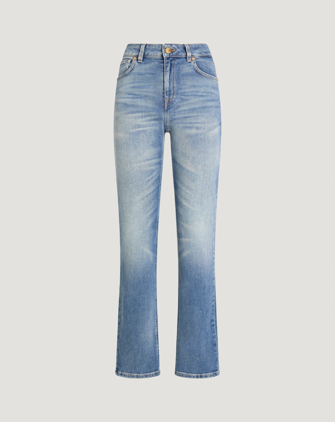 Jeans Alanis aus blauem Stretch-Denim