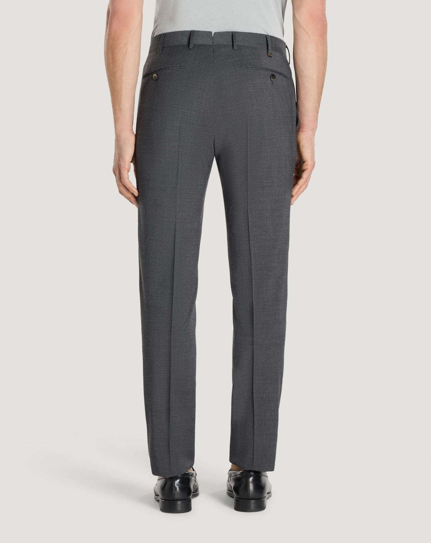 Slim technical wool trousers for men, gray | PT Torino