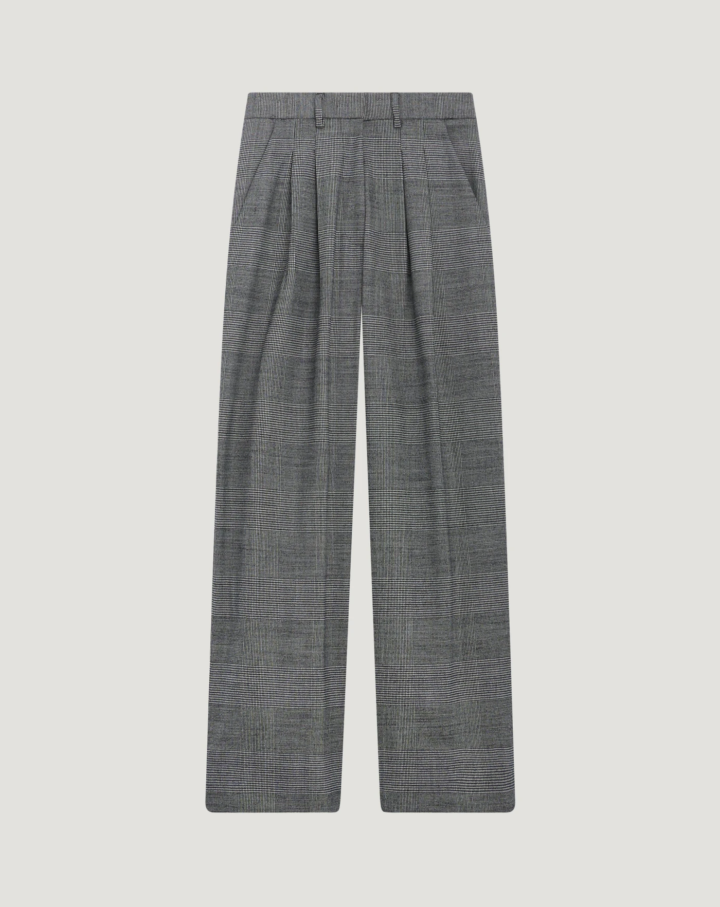 Pantaloni Frankie in lana a fantasia