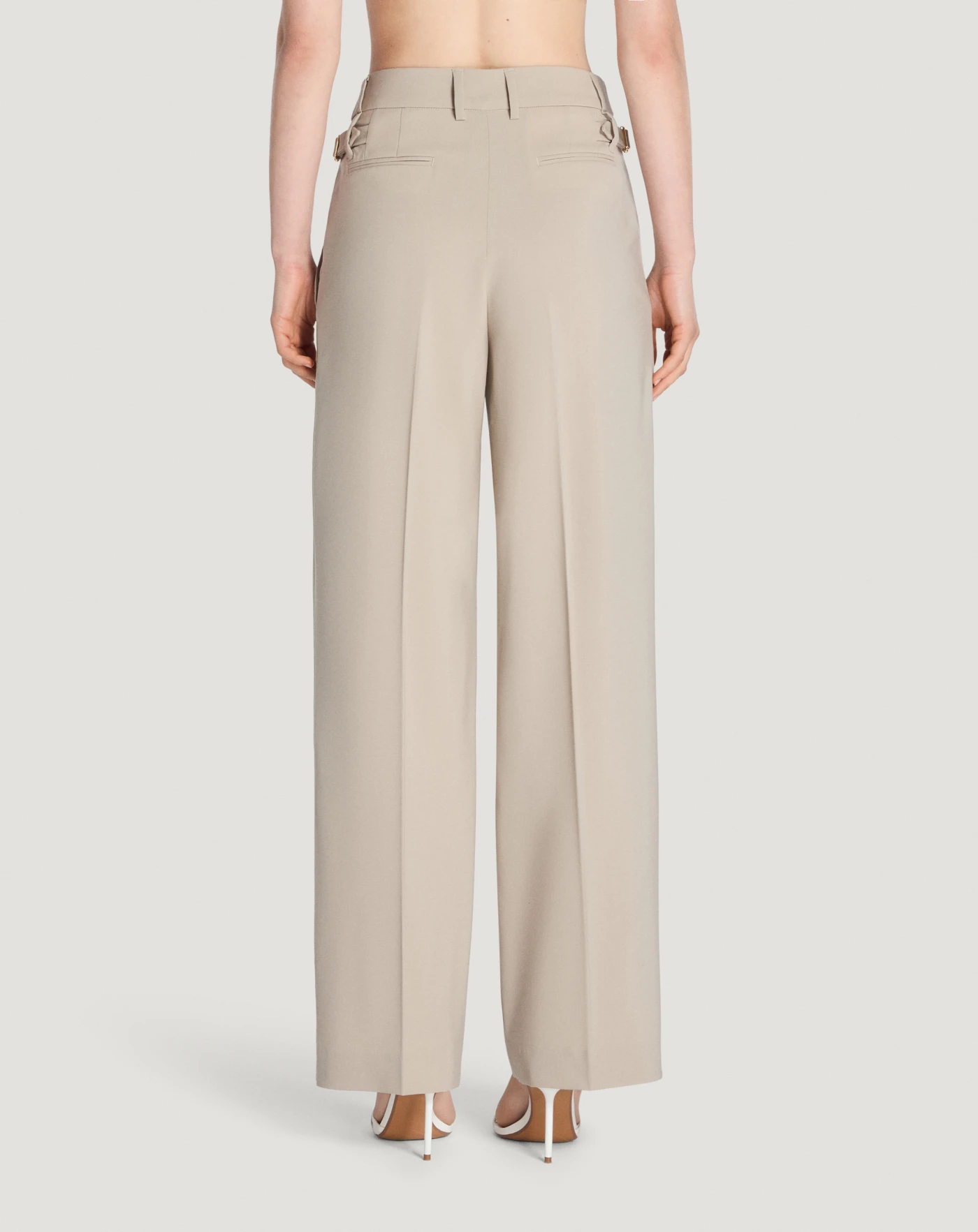 Isabel tropical wool trousers for women, beige | PT Torino