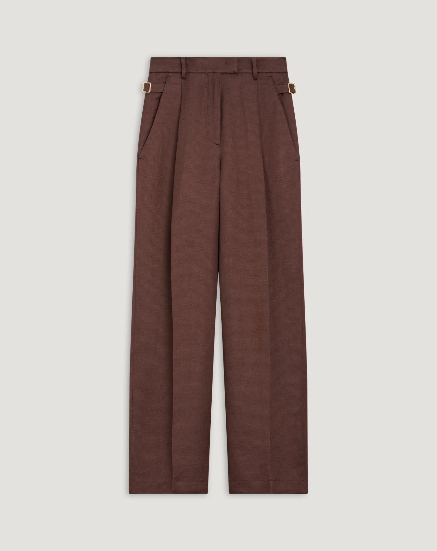 Isabel trousers in flowy linen jacquard