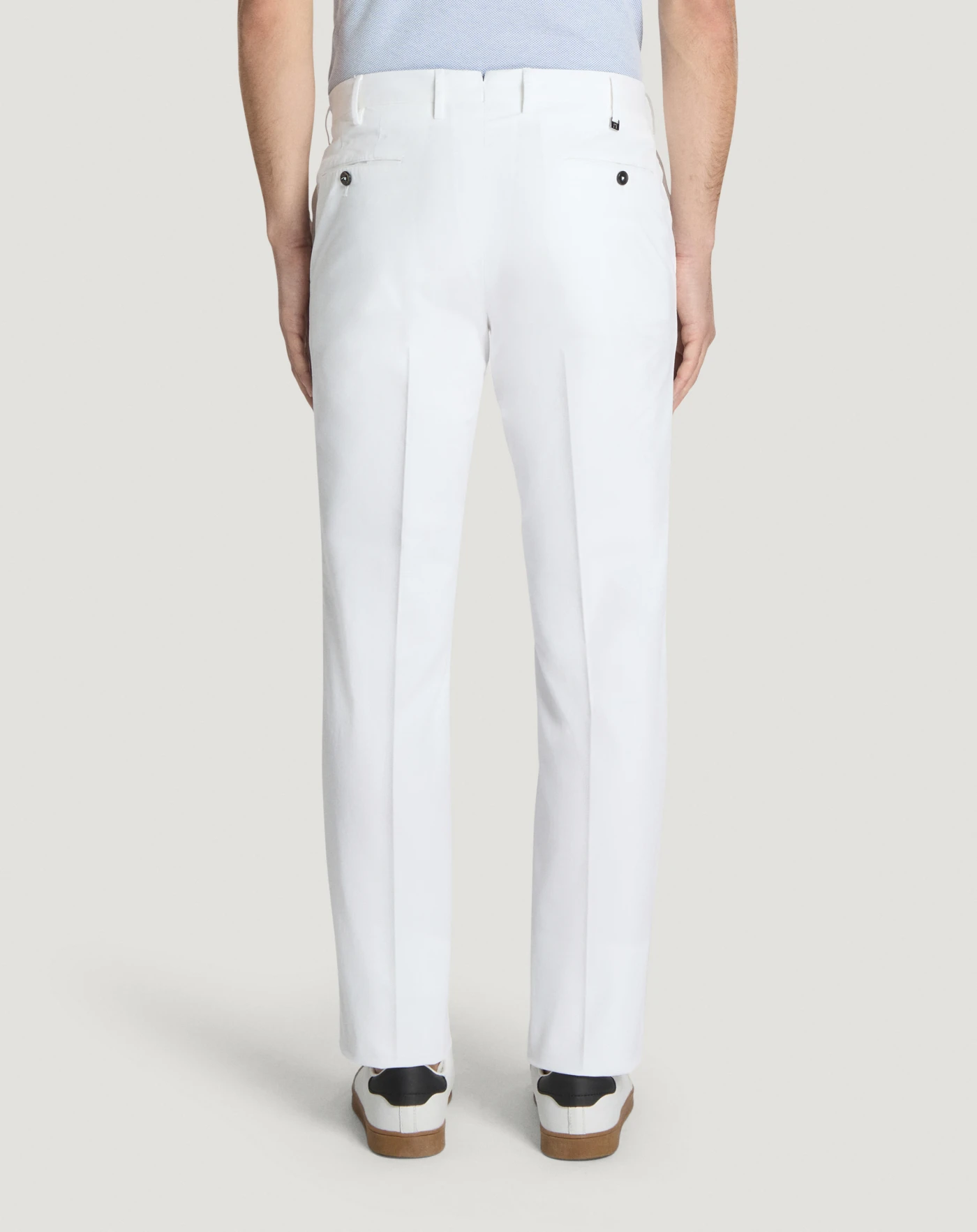 Pantaloni Slim in gabardina stretch da uomo, bianco | PT Torino Pantaloni Slim in gabardina stretch da uomo, bianco | PT Torino