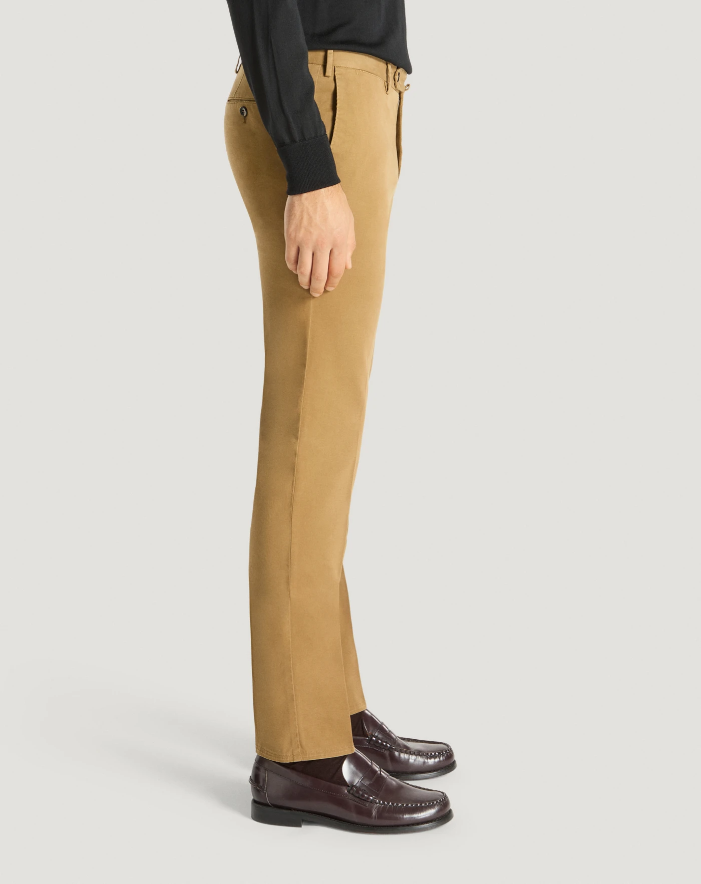 Slim trousers in Batavia cotton for men, ochre | PT Torino