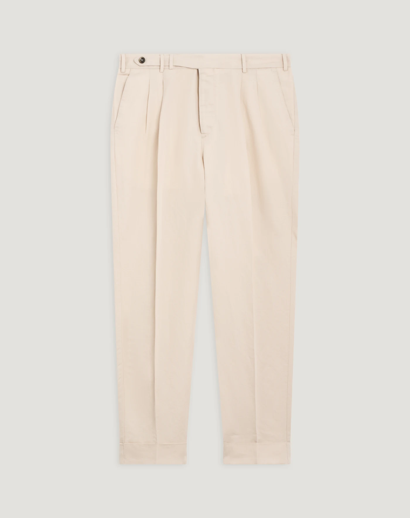 Carrot trousers in linen and cotton twill
