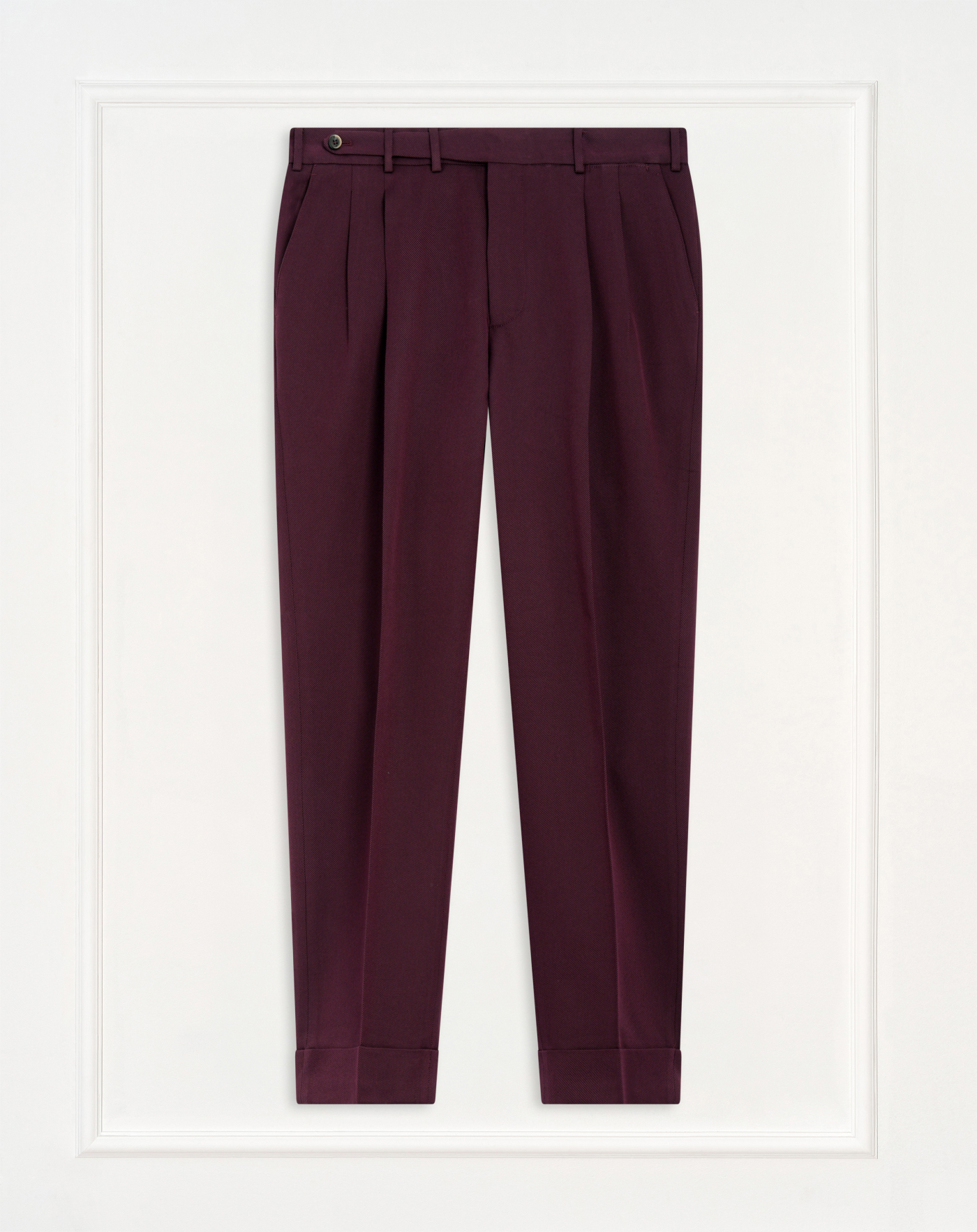 Carrot trousers in wool and cotton bull denim