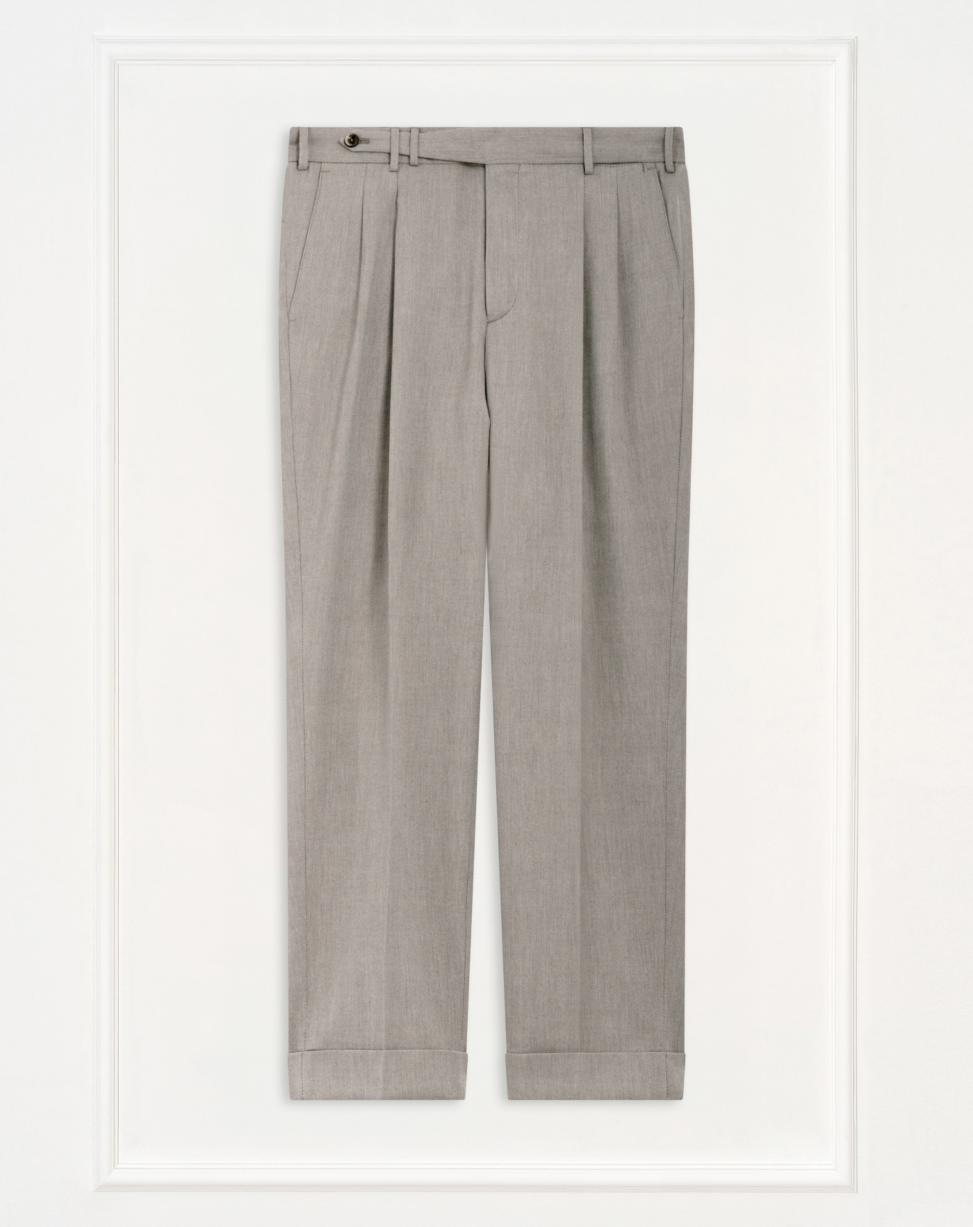 Carrot trousers in wool and cotton