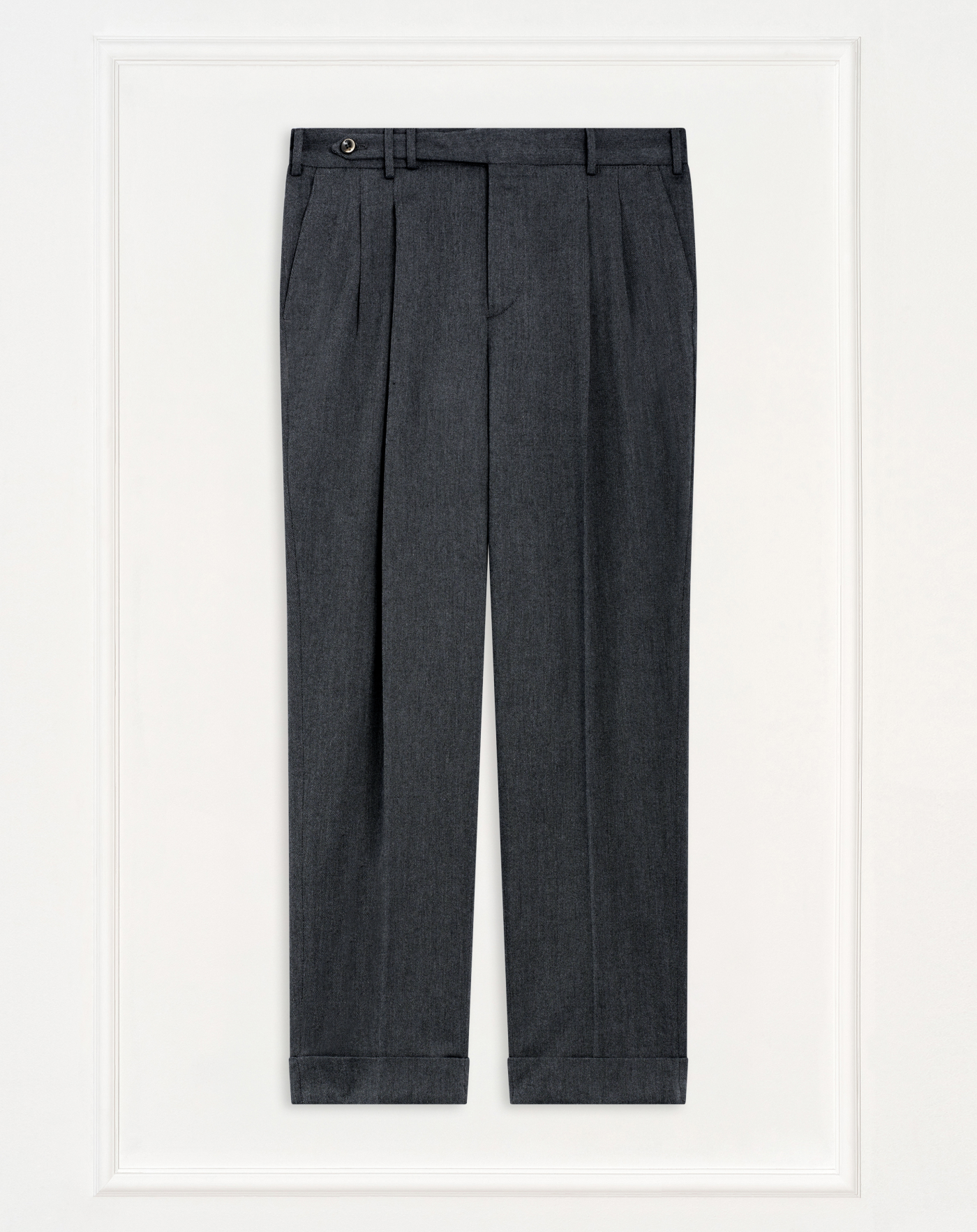 Carrot trousers in wool and cotton