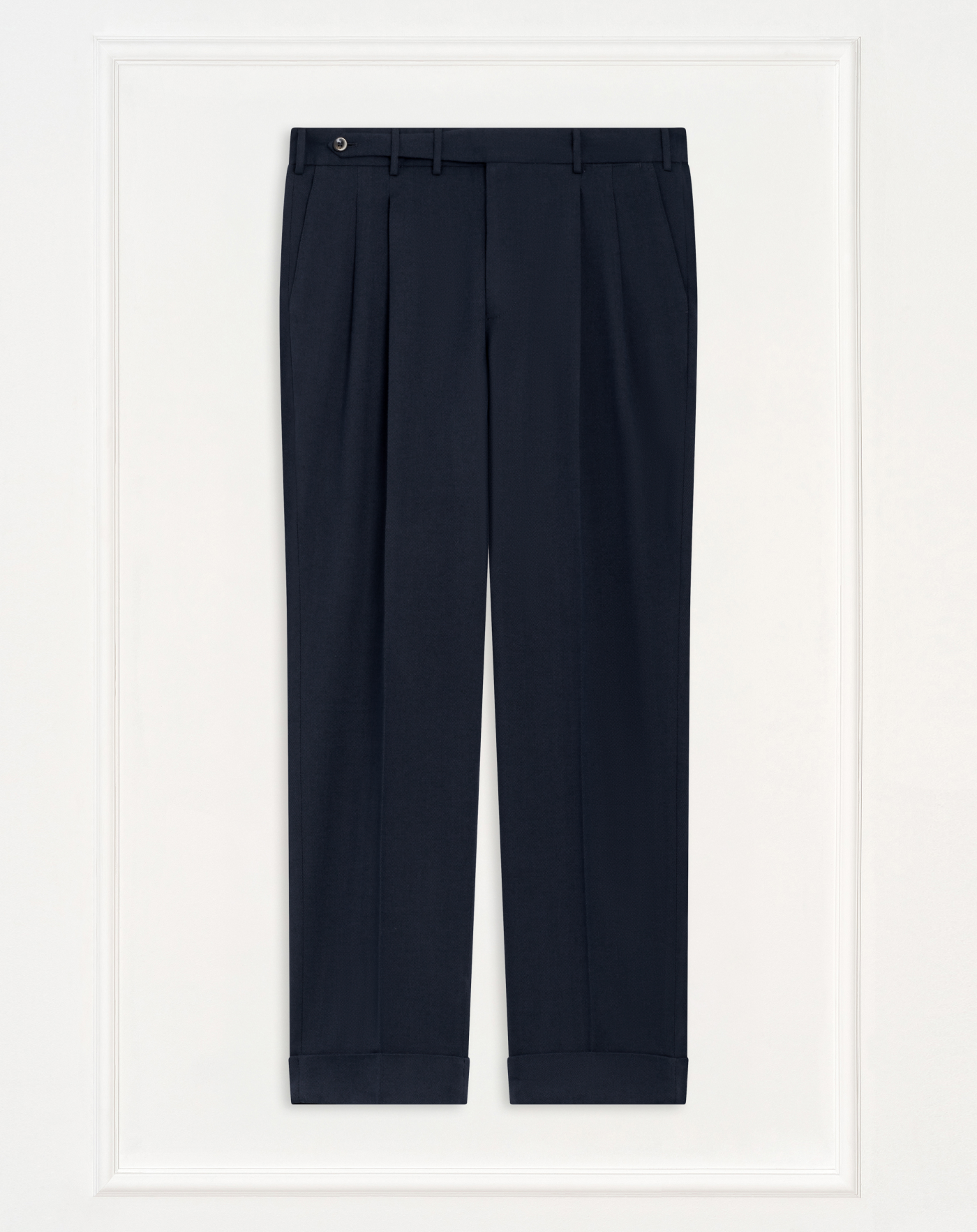 Carrot trousers in wool and cotton