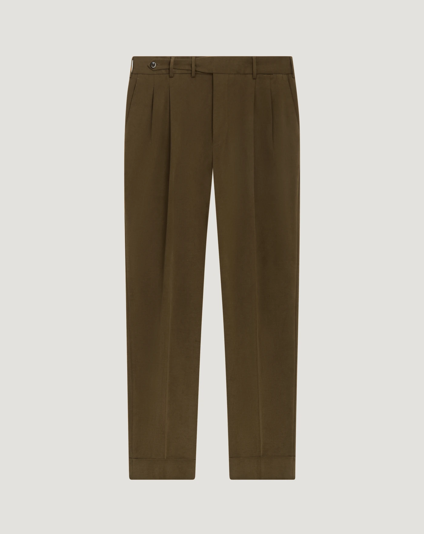 Carrot-fit trousers in cotton drill