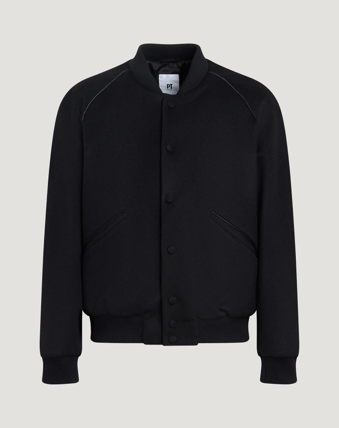 Jacket in wool and cashmere drap