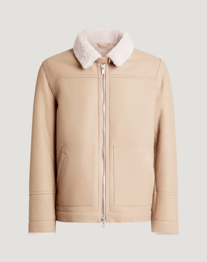 Aviator jacket in shearling