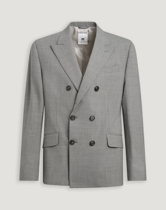 Giacca doppiopetto in lana tropical