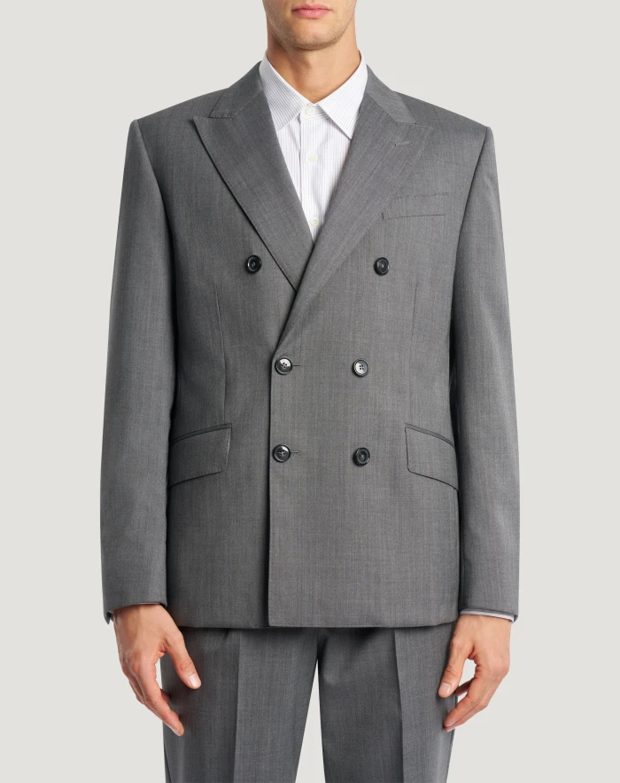 Double-breasted wool jacket