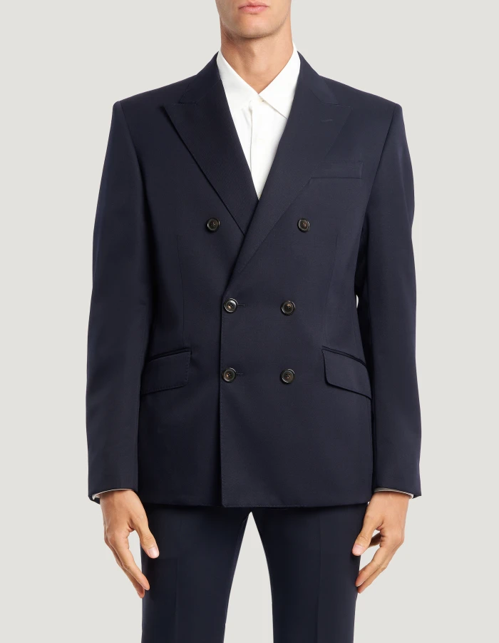 Jacket in wool drill