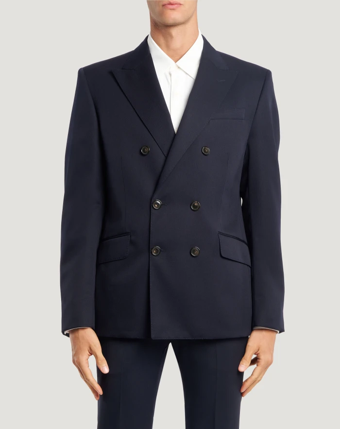 Jacket in wool drill
