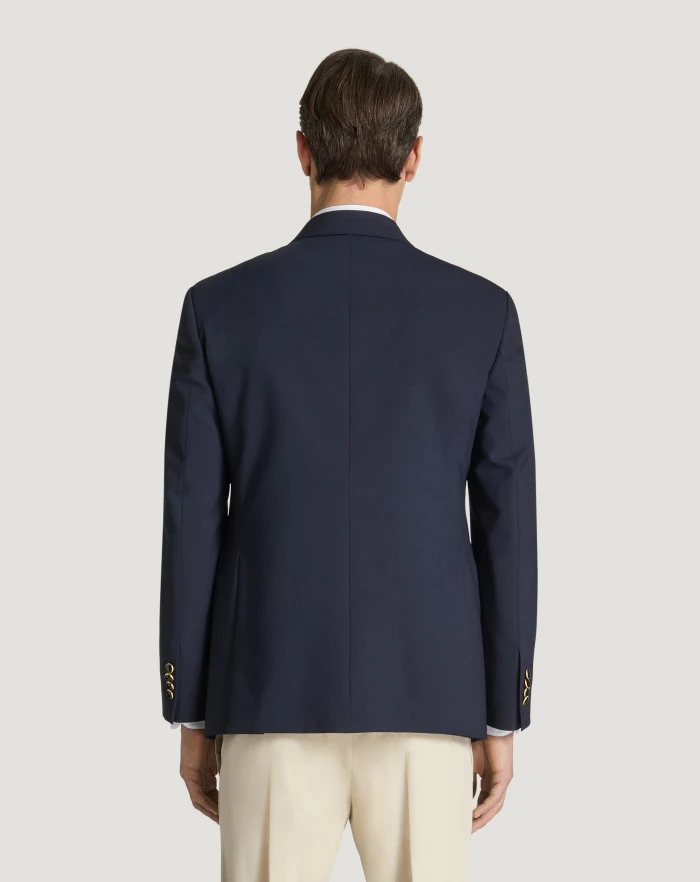 Blazer in stretch Cordura for men, navy blue | PT Torino