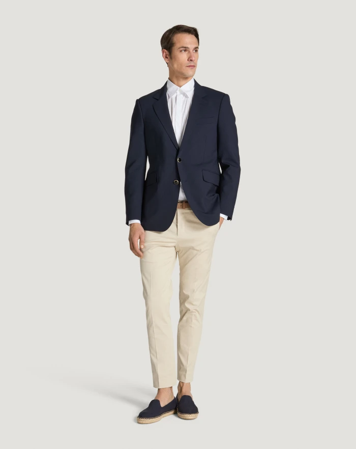 Blazer in stretch Cordura for men, navy blue | PT Torino