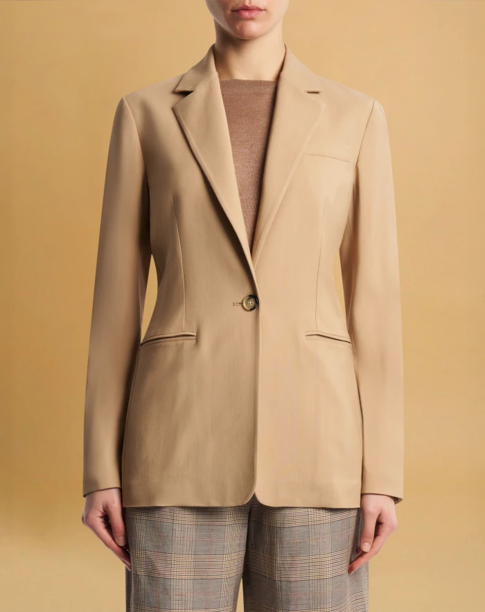 Lidia jacket in stretch satin