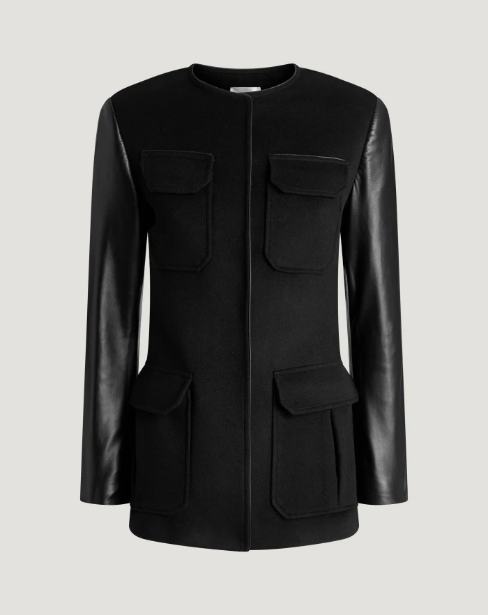 Jacke aus Woll-Kaschmirstoff