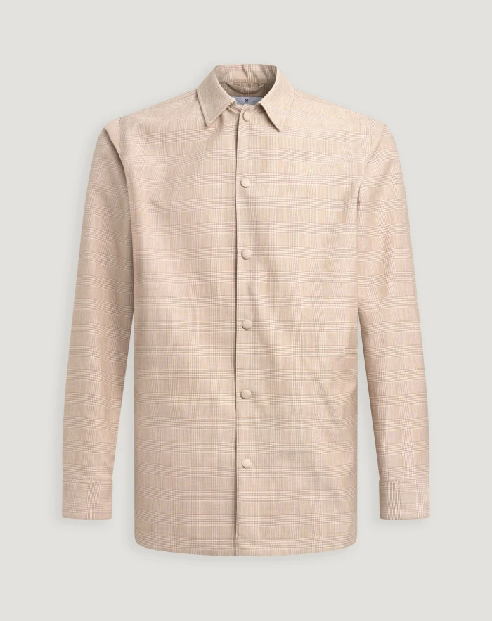 Giacca in lana e cotone check